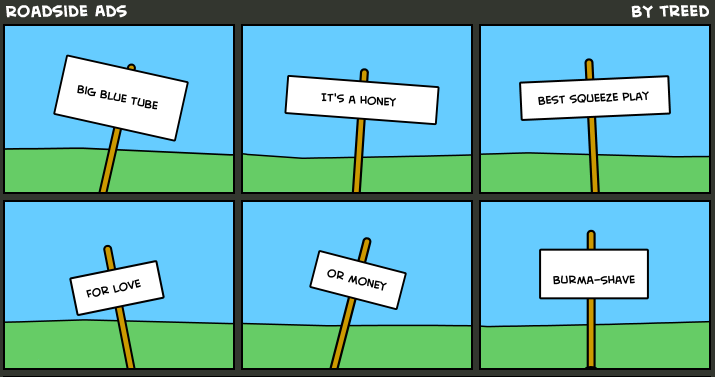 Burma Shave road signs