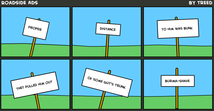 Burma Shave Comic Strip| FiftiesWeb Burma Shave Comic Strip| FiftiesWeb